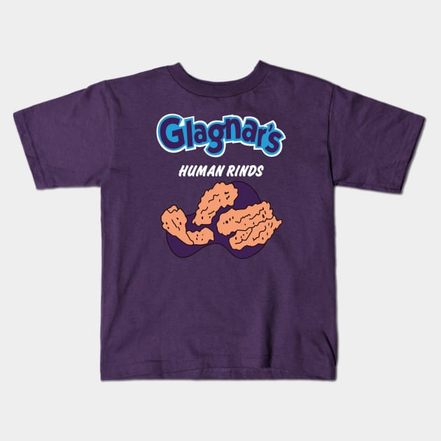 Glagnar's Human Rinds Kids T-Shirt by saintpetty